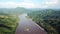 An aerial view from a drone of Mekong river