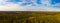 Aerial view from drone over colorful autumn trees.