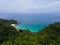 Aerial view of drone Scene of seascape and coast In Land marks Phrom Thep Cape