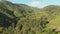 Aerial view of drone tea plantations in the vicinity of the city of Munnar. Kerala. India.