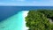 Aerial view with drone of an tropical exotic island paradise