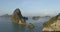 Aerial view Drone video Beautiful Samet Nangshe viewpoint over Phang Nga Bay scenic Landscape mangrove forest and mountains in And