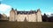 Aerial view of Drum Castle, in Scotland