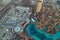 Aerial view The Dubai Malli city United Arab Emirates