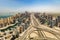 Aerial view of Dubai Marina downtown