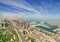 Aerial view of Dubai Marina downtown