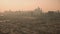 Aerial view of Dubai skyline in the evening, UAE