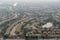 Aerial view of Dubai with villas and houses of local residents in morning dusk, United Arab Emirates