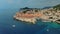 Aerial view of Dubrovnik city in Croatia