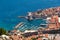 Aerial view of Dubrovnik, a city in southern Croatia fronting the Adriatic Sea