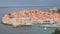 aerial view of Dubrovnik port in Croatia