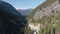 Aerial View of Duffey Lake Road from Lillooet to Pemberton, British Columbia, Canada.