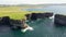 Aerial view of the Dun Briste sea stick at Downpatrick head, County Mayo - Republic of Ireland