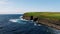 Aerial view of the Dun Briste sea stick at Downpatrick head, County Mayo - Republic of Ireland