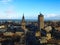 Aerial view of Dunkirk and the north sea