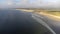 An aerial view of Dunnet Beach near Thurso on the north coast of Scotland