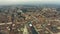 Aerial view of Duomo di Pavia cathedral within the cityscape of Pavia. Italy