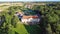 Aerial View of the  Durbe Manor Castle, Tukums, Latvia.