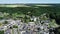 Aerial view of Durbuy, famous city and castle in Belgium, Europe