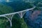 Aerial view of Durdevica Bridge over Tara Canyon