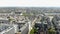 Aerial view Dusseldorf Germany. Flight over the city