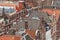 Aerial view of the Dutch historic city Delft