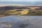 Aerial view Dutch island Schiermonnikoog with shining sunlight