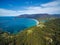 Aerial view of Eaglehawk Neck, Tasmania