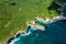 Aerial view of the East coast, Grande-Terre, Guadeloupe, Lesser Antilles, Caribbean