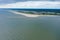 Aerial view of the east end of Holden Beach