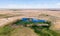 Aerial View of Eastern Colorado Farm Pond