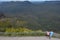 Aerial view of Echo Point Three Sisters lookout in Katoombaa at