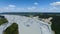 The aerial view with a ecosystem of the River lagoon Valley