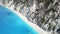 aerial view of egremni beach lefkada island greece