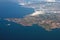 Aerial view of egypt coastline