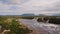 Aerial view of El Hacha waterfall. Canaima National Park