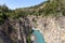 Aerial view of El Maiten River, Chile Chico, AysÃ©n, Chile