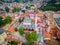 Aerial view of the Emperor's Mosque in Sarajevo, Bosnia and Herzegovina