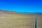 Aerial view of an endless road running through Death Valley, Drone photography