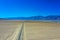 Aerial view of an endless road running through Death Valley, Drone photography