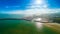 Aerial view of the english coast in Folkestone, Kent