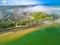 Aerial view of the english coast in Folkestone, Kent