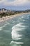 Aerial view of Enseada Beach at Guaruja SP Brazil