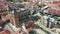 Aerial view on the Episcopal Palace of Astorga. Spain