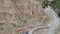 Aerial view of Eski Bayezid Cami, mosque located near Ishak Pasha Palace, Dogubayazit district. Turkey, Asia.