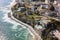 Aerial view of Estoril coastline near Lisbon in Portugal