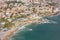 Aerial view of Estoril coastline near Lisbon in Portugal