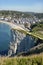 Aerial view of Etretat in France