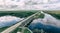 Aerial view of Everglades road, Florida - USA