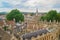 Aerial view of the Exeter College and Oxford cityscape